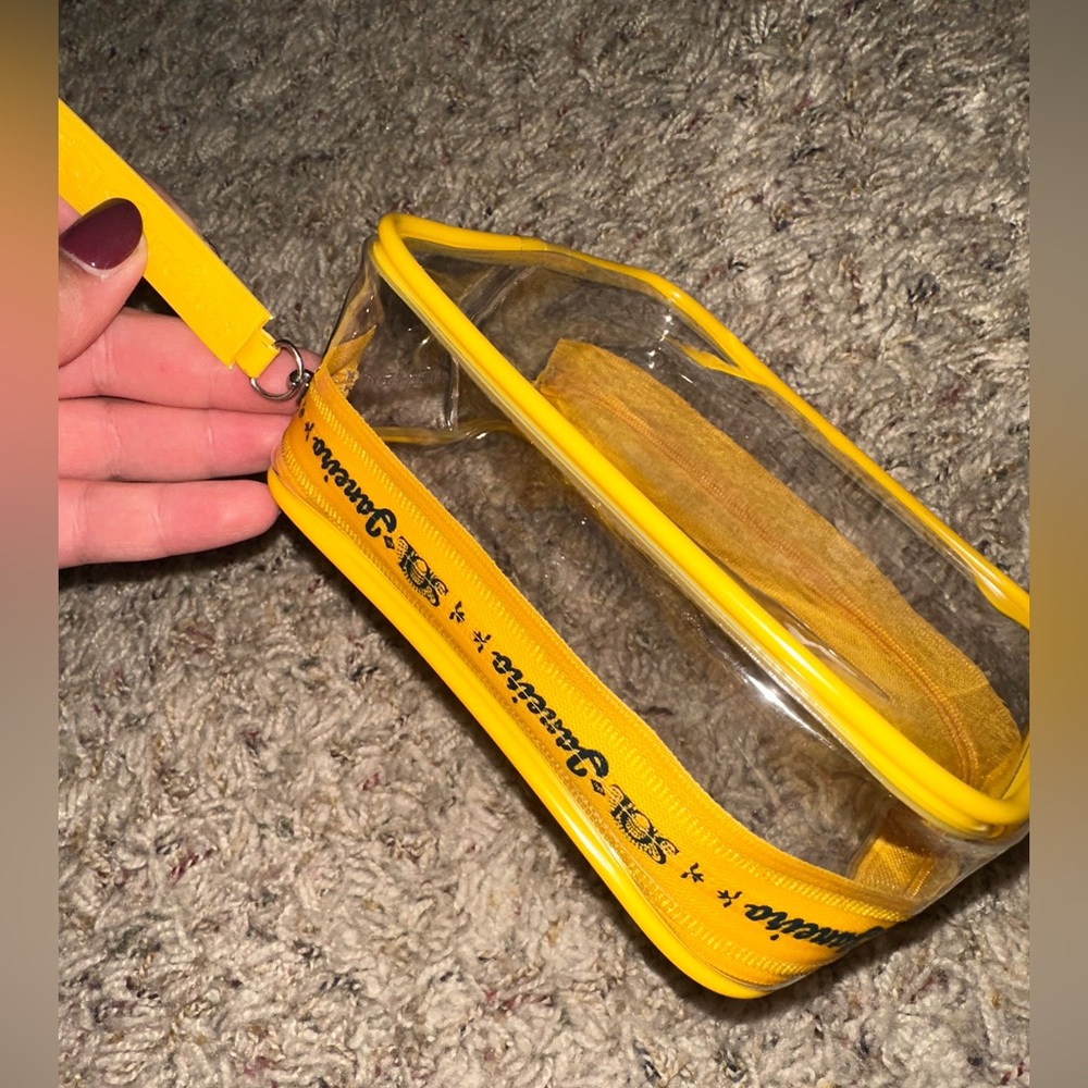 Sol de janero purse clear travel bag 💛🤍